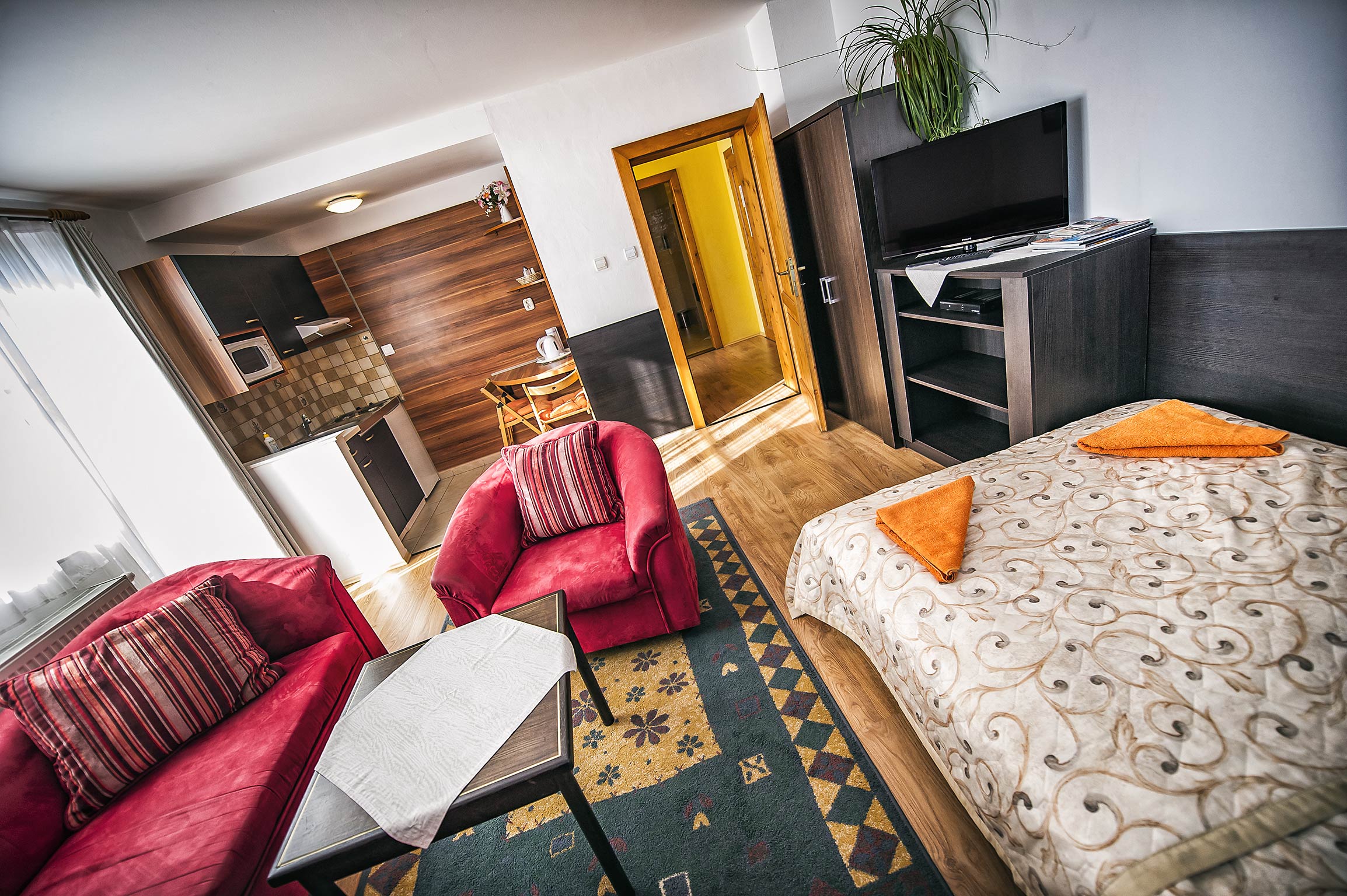 Apartmán kuchyňka